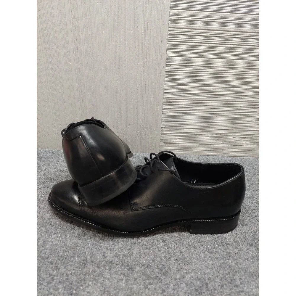 Cole Haan Men Dress Shoes 12M Black Lace Up Round Toe Comfort Logo Formal Wear